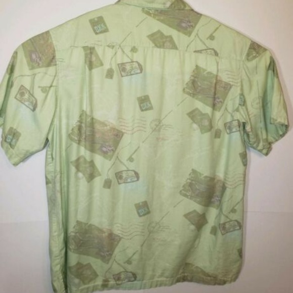 Columbia River Lodge Green Patterned Button Down - Picture 5 of 6